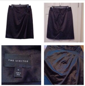 -- The Limited Black Satin Skirt